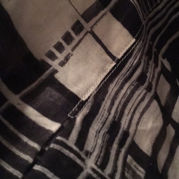 Calvin Klein pleated wash plaid cotton/silk zip - Picture 2 of 5